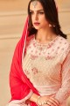 Baby pink Georgette Palazzo Suits