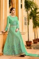 Sea green Art silk Anarkali Suits