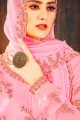 Powder pink Georgette Palazzo Suits