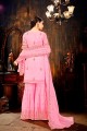 Powder pink Georgette Palazzo Suits