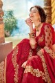 Exquisite Indian Red Georgette saree