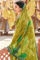 Traditional Green Georgette saree