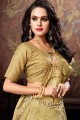 Gold Cotton and silk  saree