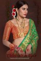 Beautiful Green Art silk saree