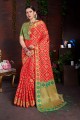 Alluring Red Art silk saree