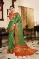 Stylish Green Art silk saree