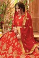 Magnificent Red Art silk Lehenga Choli
