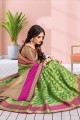 Fashionable Green Art silk saree