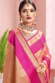 Fascinating Pink Art silk saree