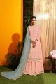 Light peach Georgette Palazzo Suits