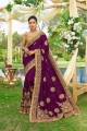 Divine Purple Silk saree