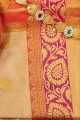 Magnificent Beige Cotton and silk saree