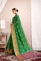 Latest Green Cotton and silk saree