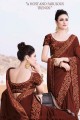 Trendy Brown Silk saree