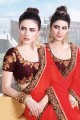 Attractive Red Silk saree