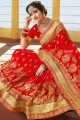 Alluring Indian Red Georgette saree