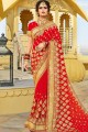 Traditional Indian Red Georgette saree