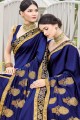 Traditional Royal blue Silk saree