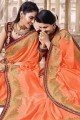 Enticing Orange Silk saree