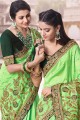 Designer Light green Silk saree
