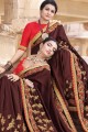 Stylish Maroon Silk saree