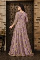 Lilac  Net Anarkali Suits