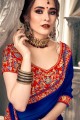 Indian Ethnic Royal blue Chiffon saree