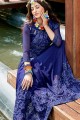 Admirable Royal blue Georgette saree