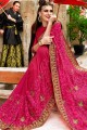 Attractive Rani pink Georgette saree