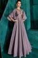 Mauve  Art silk Gown