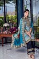 Blue Silk Sharara Suits