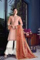 Peach Silk Sharara Suits