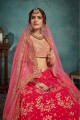 Alluring Red Art silk Lehenga Choli