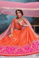 Designer Orange Art silk Lehenga Choli