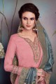 Pink Satin georgette Palazzo Suits