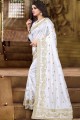 Ravishing White Art silk saree