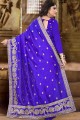 Opulent Royal blue Art silk saree