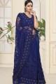 Glorious Royal blue Net saree
