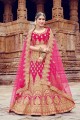 Ethinc Rani pink Velvet Lehenga Choli