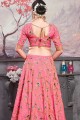 Ravishing Pink Art silk Lehenga Choli