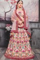 Latest Ethnic Pastel pink Art silk Lehenga Choli
