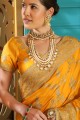 Fascinating Mustard yellow Silk saree