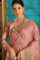 Enticing Baby pink Silk saree