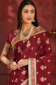 Gorgeous Maroon Silk saree