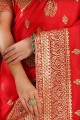 Pretty Red Silk saree