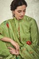 Green Cotton and satin Palazzo Suits