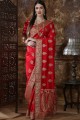 Stylish Red Art silk saree