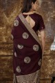 Fascinating Maroon Art silk saree