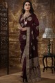 Fascinating Maroon Art silk saree