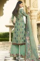 Light green Crepe Palazzo Suits